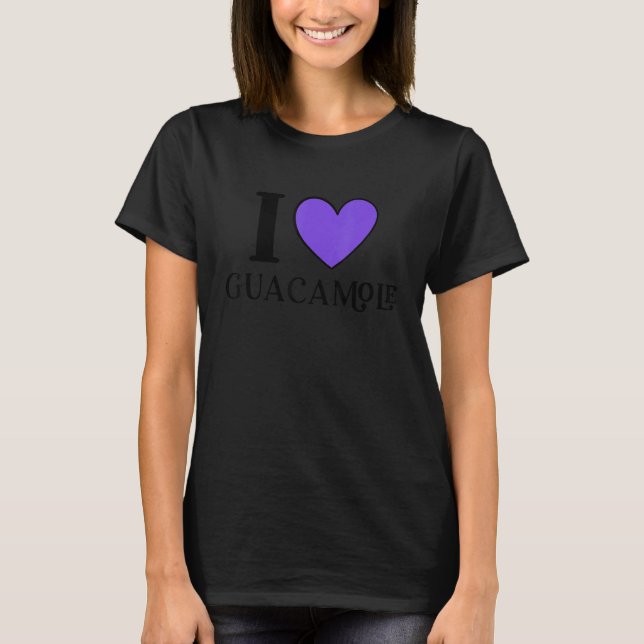 Camiseta Eu Amo a Comida Mexicana Guacamole (Frente)