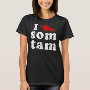 Camiseta Eu amo a comida tailandesa de Isaan do ❤ de Tam