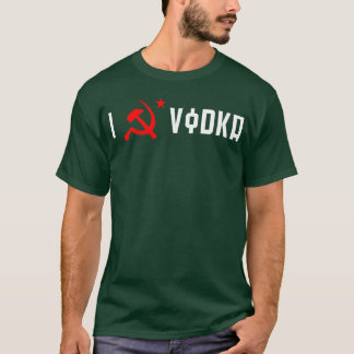 Camiseta EU AMO a cópia PRETA da VODCA