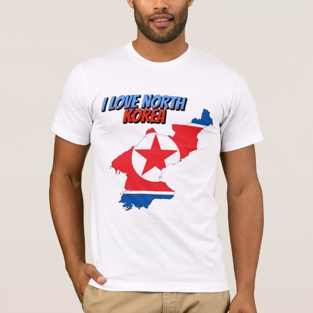Camiseta Eu amo a Coreia do Norte (Frente)