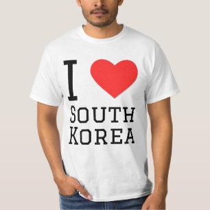 Camiseta Eu amo a Coreia do Sul