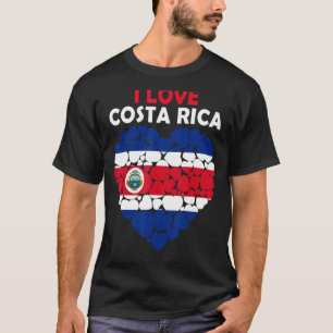 Camiseta Eu Amo A Costa Rica Orgulhosa De Ser Bandeira Cost