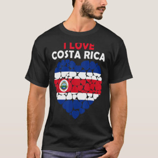 Camiseta Eu Amo A Costa Rica Orgulhosa De Ser Bandeira Cost