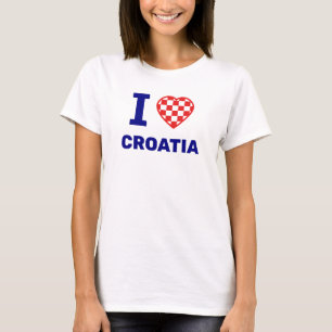 Camiseta Eu amo a Croácia