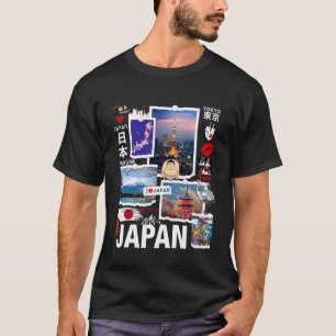 Camiseta Eu Amo a Cultura do Japão, Desfruto de Pontos Turí