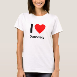 Camiseta eu amo a democracia