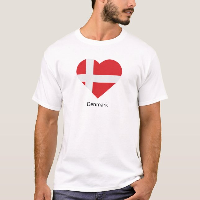 Camiseta Eu amo a Dinamarca (Frente)