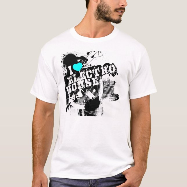 Camiseta Eu amo a electro casa (Frente)