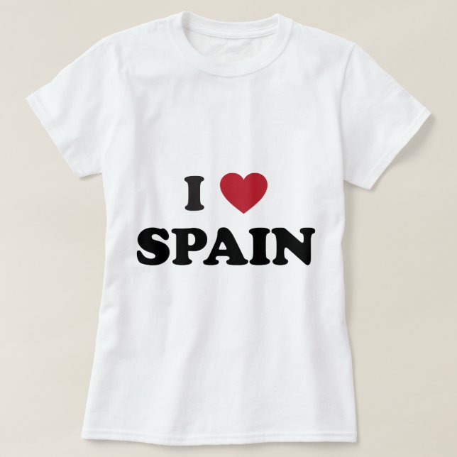 Camiseta Eu amo a espanha (Frente do Design)