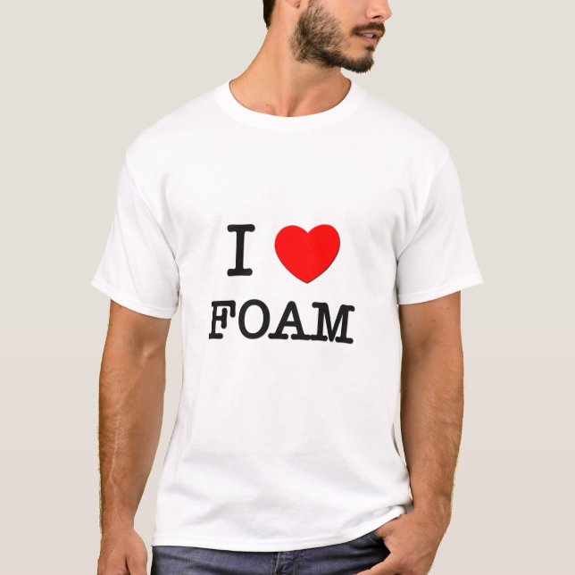 Camiseta Eu amo a espuma (Frente)