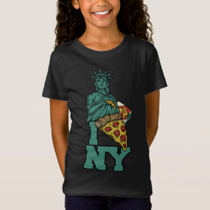 Camiseta Eu Amo A Estátua Da Pizza De Nova York Da Liberty