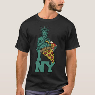 Camiseta Eu Amo A Estátua Da Pizza De Nova York Da Liberty 