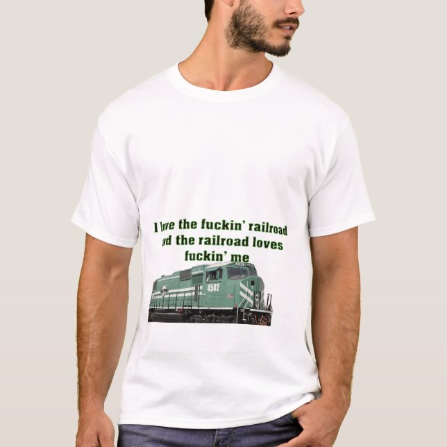 Camiseta Eu amo a estrada de ferro (Frente)