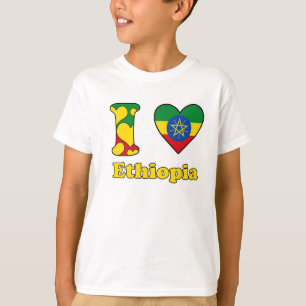 Camiseta Eu amo a Etiópia
