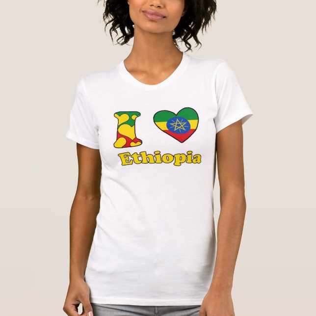 Camiseta Eu amo a Etiópia (Frente)