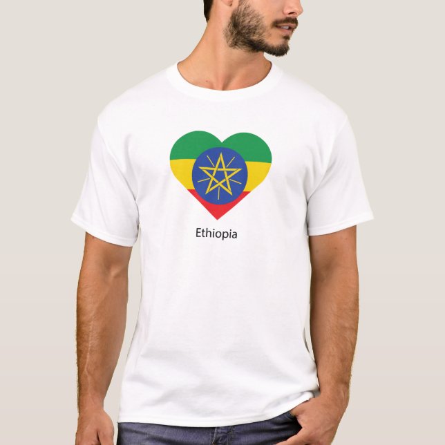 Camiseta Eu amo a Etiópia (Frente)