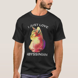 Camiseta Eu Amo A Família Abyssinian Cat Gatinhos