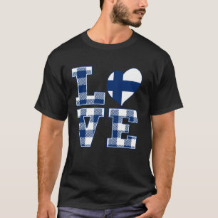 Camiseta Eu Amo A Finlândia Orgulhosa De Ser A Bandeira Fin