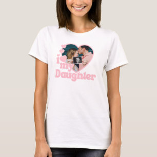 Camiseta Eu Amo a Foto do Coração da Minha Filha