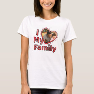 Camiseta Eu Amo A Foto Personalizada Da Minha Família
