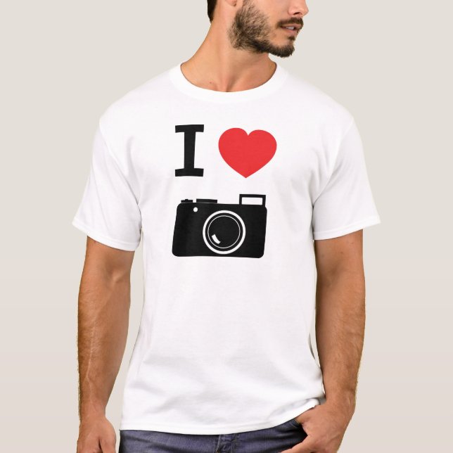 Camiseta Eu amo a fotografia (Frente)