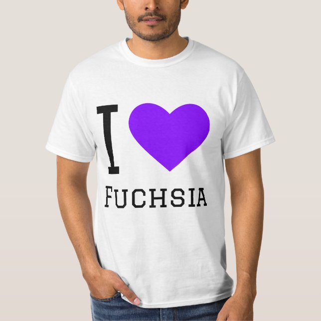 Camiseta Eu amo a Fúchsia (Frente)