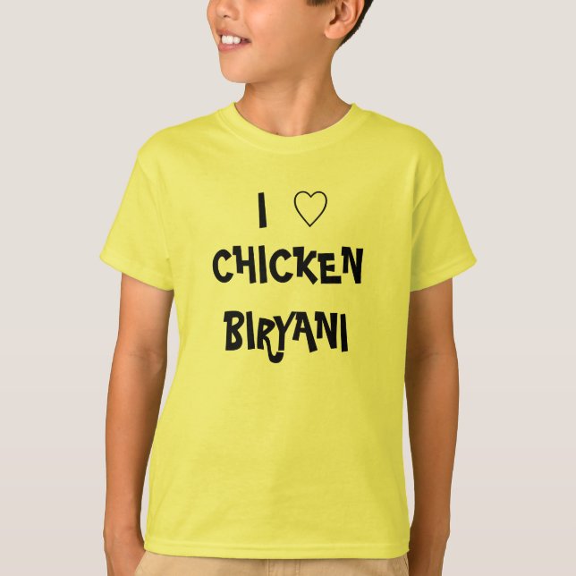 CAMISETA EU AMO A GALINHA BIRYANI (Frente)