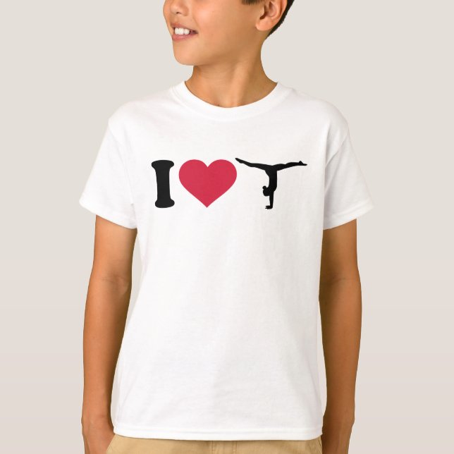 Camiseta Eu amo a ginástica (Frente)