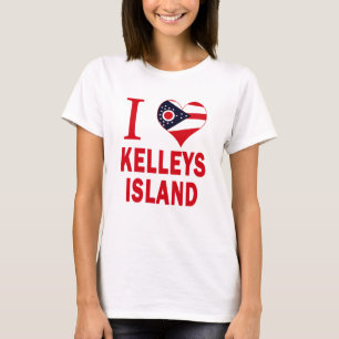 Camiseta Eu amo a ilha de Kelleys, Ohio