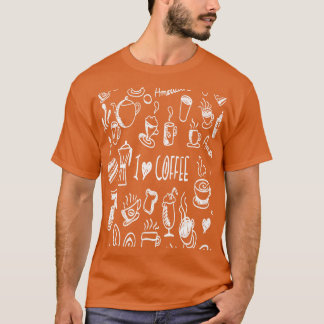 Camiseta Eu Amo A Ilustração Da Linha Branca De Divertiment