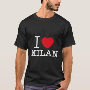 Camiseta Eu Amo A Ilustração Milão Amo Milano
