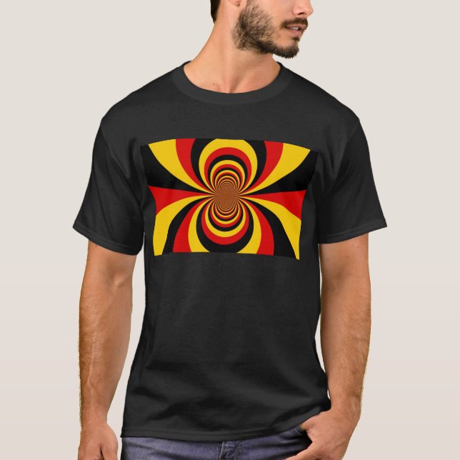 Camiseta Eu Amo A Impressão De Arte Da Alemanha Nacional (Frente)