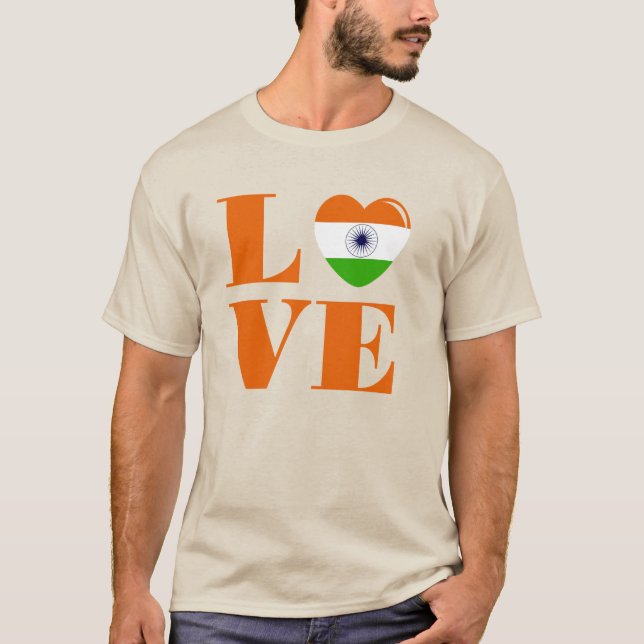 Camiseta Eu amo a Índia (Frente)