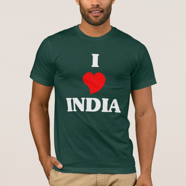 Camiseta Eu amo a Índia (Frente)