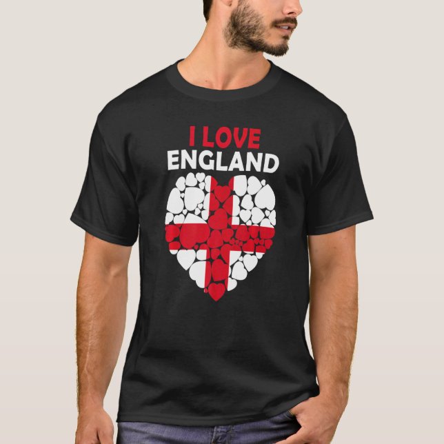 Camiseta Eu Amo A Inglaterra Orgulhosa De Ser A Bandeira In (Frente)