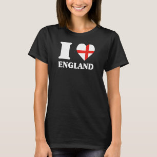 Camiseta Eu amo a Inglaterra para fã da Inglaterra Eu amo a