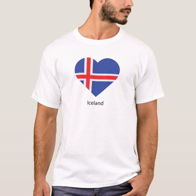 Camiseta Eu amo a Islândia (Frente)