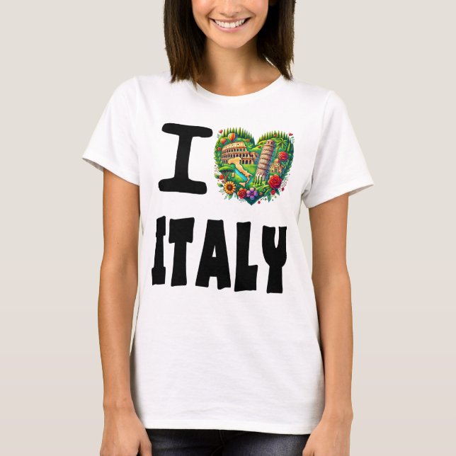 Camiseta Eu Amo A Itália (Frente)