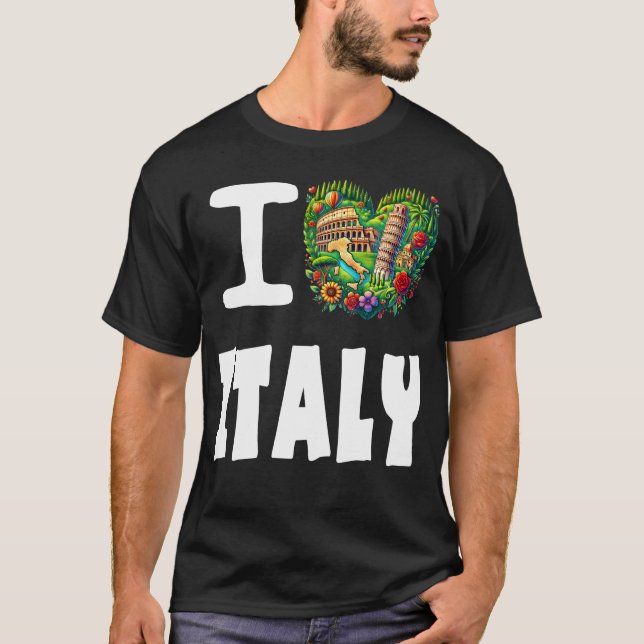 Camiseta Eu Amo A Itália (Frente)