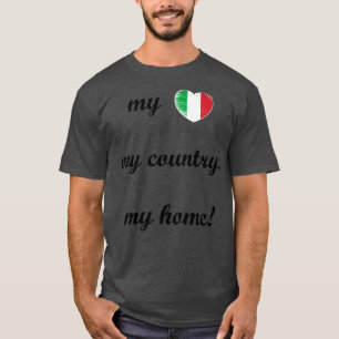 Camiseta Eu Amo A Itália Minha Casa Meu País 11