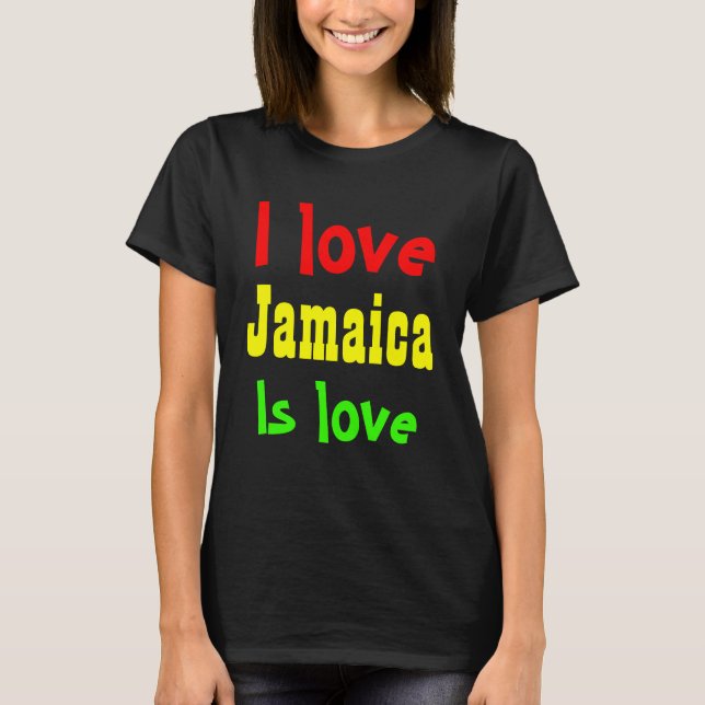 Camiseta Eu amo a Jamaica (Frente)
