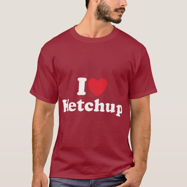 Camiseta Eu amo a ketchup (Frente)