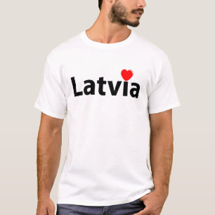 Camiseta Eu amo a Letónia