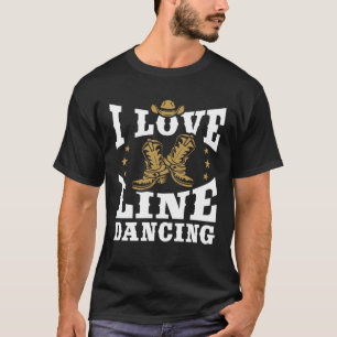 Camiseta Eu Amo A Linha Dançando País Ocidental Dança