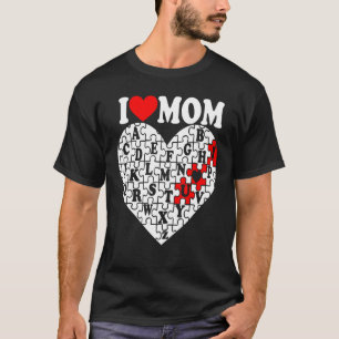 Camiseta Eu Amo A Mãe, Dia de os namorados De Busca De Pala
