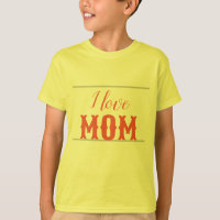 Eu amo a mãe, garoto amarelo alaranjado
