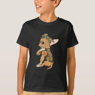 Camiseta Eu Amo A Mãe Tattoo Engraçado Cachorro Chihuahua