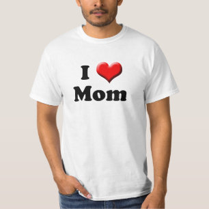 Camiseta Eu amo a mamã, t-shirt do menino de Momma vermelho