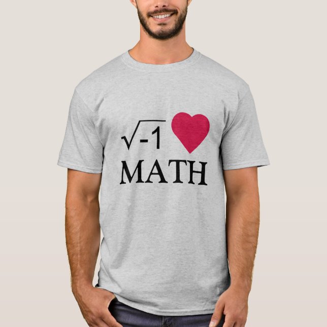 Camiseta eu amo a matemática (Frente)