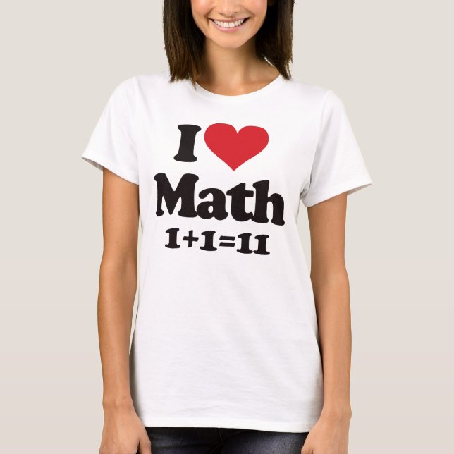 Camiseta Eu amo a matemática! (Frente)